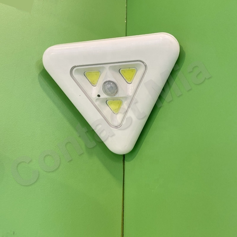 3 COB LED Triangle Corner 1W motion sensor light PIR infrared automatic 3AAA battery powered cheap stairs night wall lamp NEW