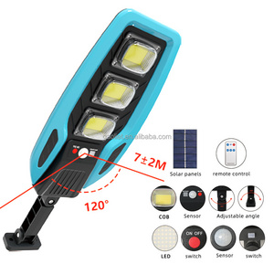 New Mode Outdoor Wireless Remote Control Waterproof Ip67 Solar Sensor Wall Light 50w 60w 120w Led Solar Street Light