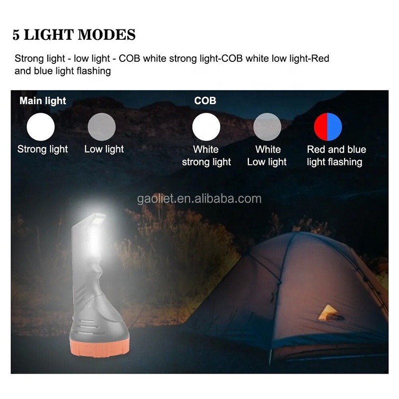 COB STRONG LIGHT FLASHLIGHT USB RECHARGEABLE FLASHLIGHT WITH MAGNET HANDLE CAM FLIP THE ELECTRIC TORCH