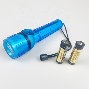 Wholesale factory 2AA  BATTERY  3 LED Plastic Rubber  flashlight torch for outside