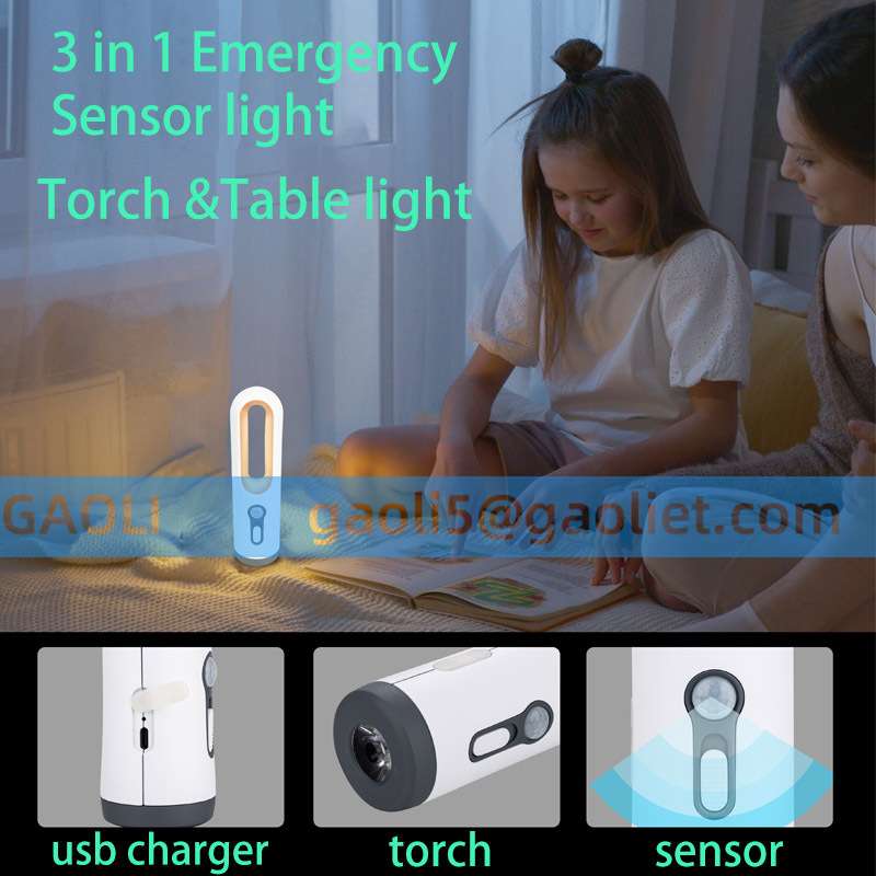 2023 new Rechargeable Motion Sensor  Emergency LED Flashlight Power Failure Night Light