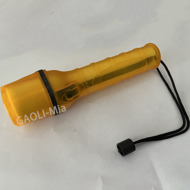 factory directly 3 led rubber flashlight yellow bulb krypton torchlight cheap AA battery power plastic torch