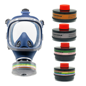 Hot Sale Full Face Gas Mask With Double Filters Reusable Antigas Respirator Full Face Gas Mask