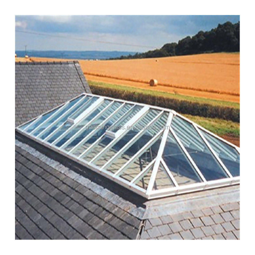 Gaoming High Quality Aluminum Frame Double Glass Roof Skylght High Rise Glass Windows cover dome house prefab skylight