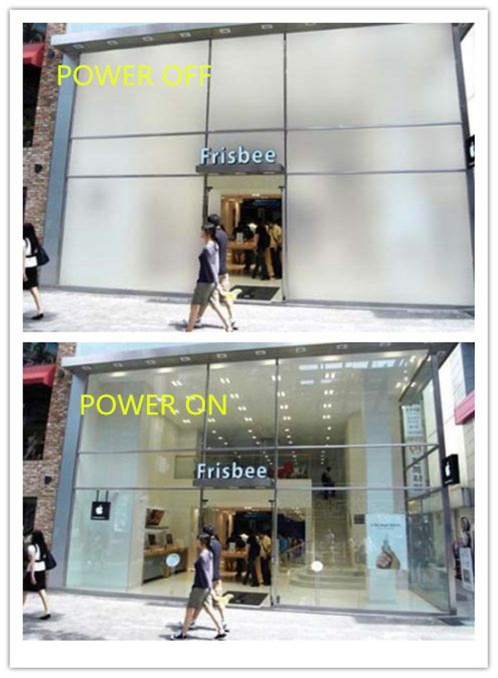 Office Companies, Shopping Malls, Hotels Electronic Pdlc Magic Switchable Smart Glass Film