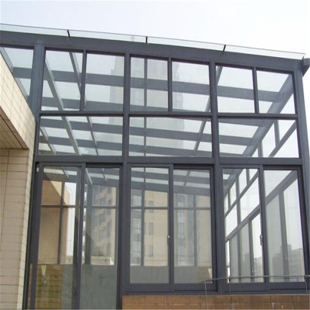 Gaoming aluminum frame retractable awning roof sliding tempered insulated glass greenhouse sunroom houses