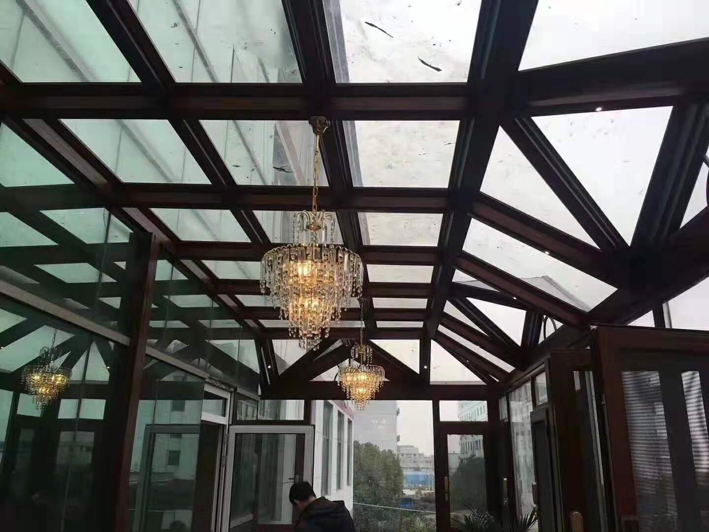 Gaoming Aluminum Alloy Glass Room Terrace European Sunroom Outdoor Roof Shade House