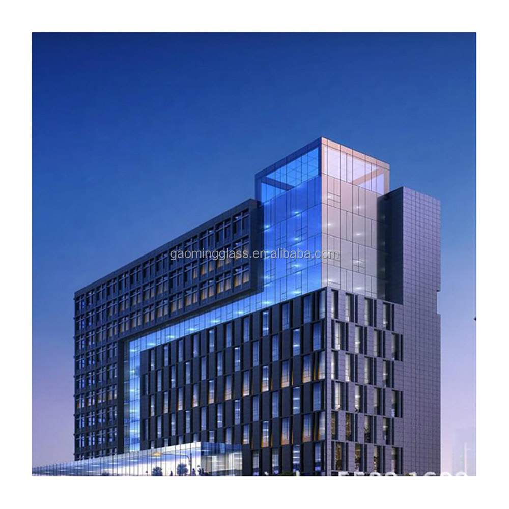 Gaoming building insulated laminated glass glazing aluminum curtain wall facade