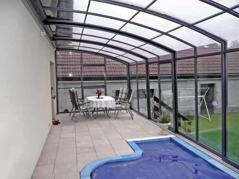 Gaoming Aluminum Alloy Glass Room Terrace European Sunroom Outdoor Roof Shade House