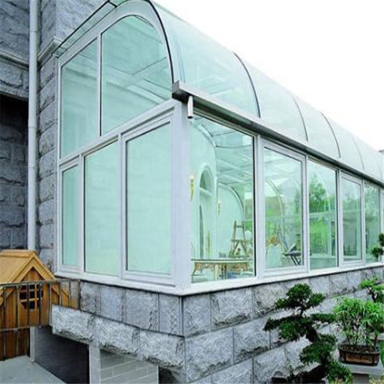 Gaoming aluminum frame retractable awning roof sliding tempered insulated glass greenhouse sunroom houses