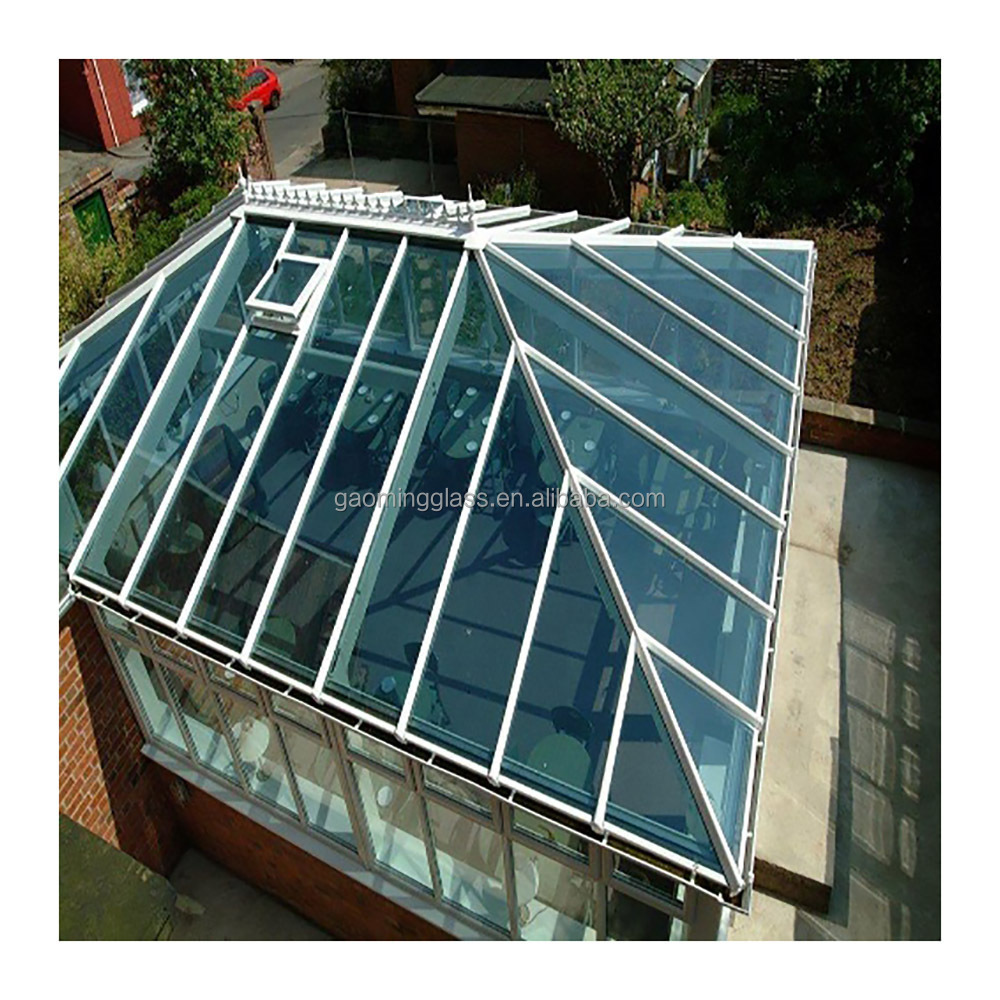 Gaoming Customized Roof Skylight Insulating Double Glass Top Flat Roof Tempered Glass Ventilation Aluminium Loft Skylight Window