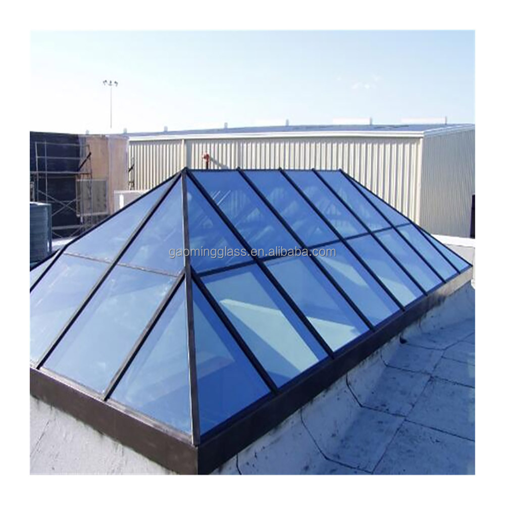 Gaoming High Quality Aluminum Frame Double Glass Roof Skylght High Rise Glass Windows cover dome house prefab skylight