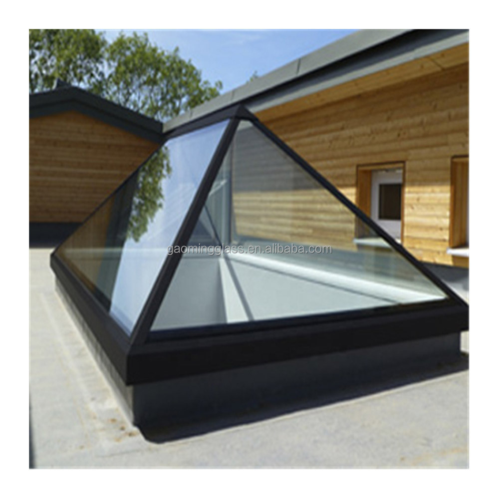 Gaoming High Quality Aluminum Frame Double Glass Roof Skylght High Rise Glass Windows cover dome house prefab skylight