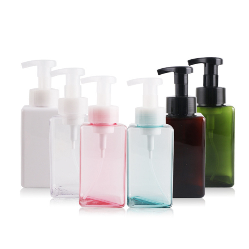 green plastic 250 ml amber pet square cleanser 450ml type facewash 8oz hand soap black pink foam pump bottle foaming soap bottle