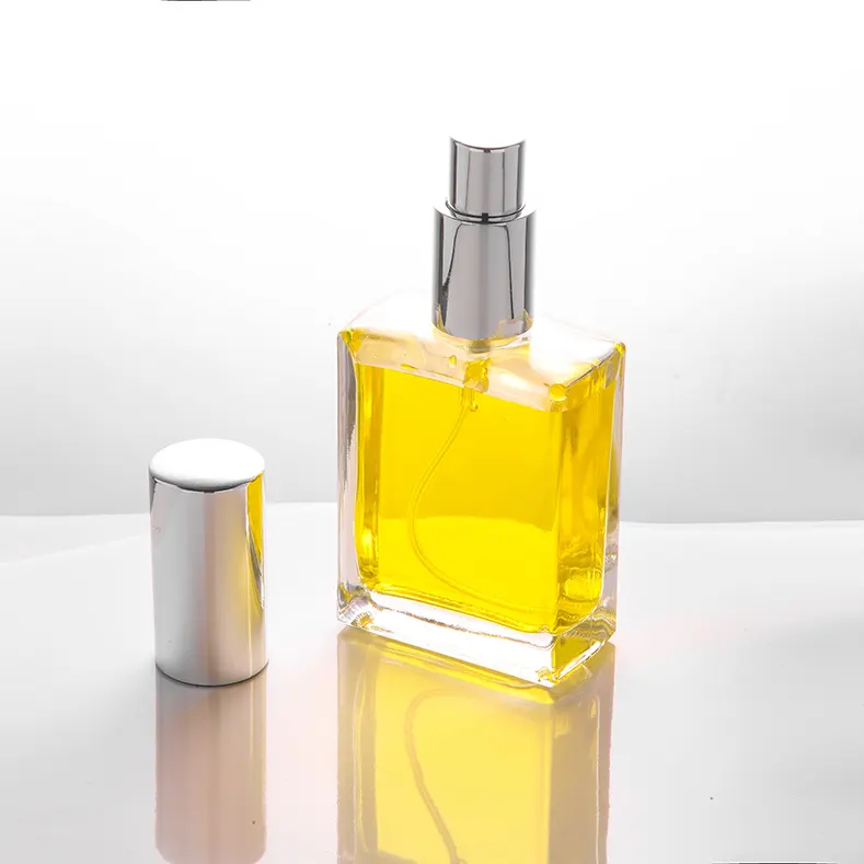 Wholesale custom luxury perfume spray bottles 30 ml 50 ml rectangle square empty glass perfume bottle