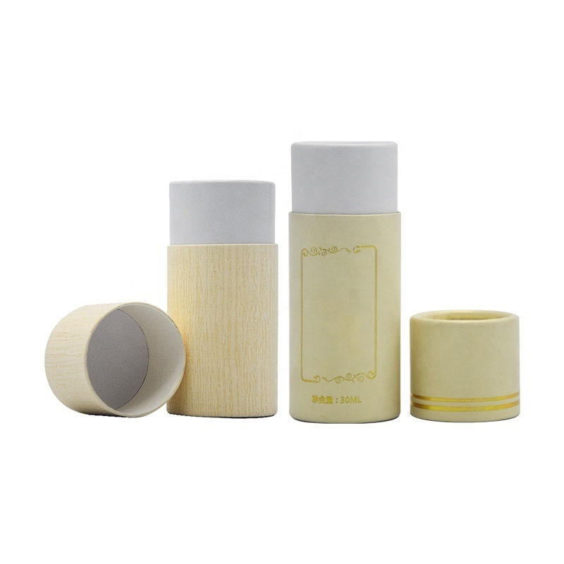 2020 eco-friendly Customized Cardboard Tea 2oz Small Cosmetic Push Up Kraft cardboard cylinder packaging Paper Tube Packaging