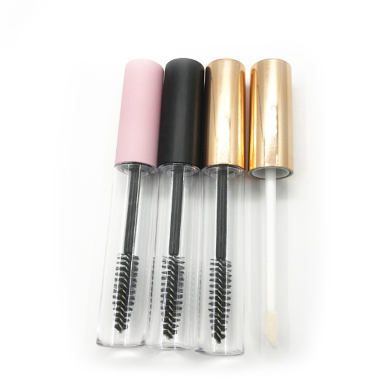 eyeliner empty bottle white cap lip gloss tubes plastic boxes for lip glosses silver  pink clear lip gloss tube mascara bottle