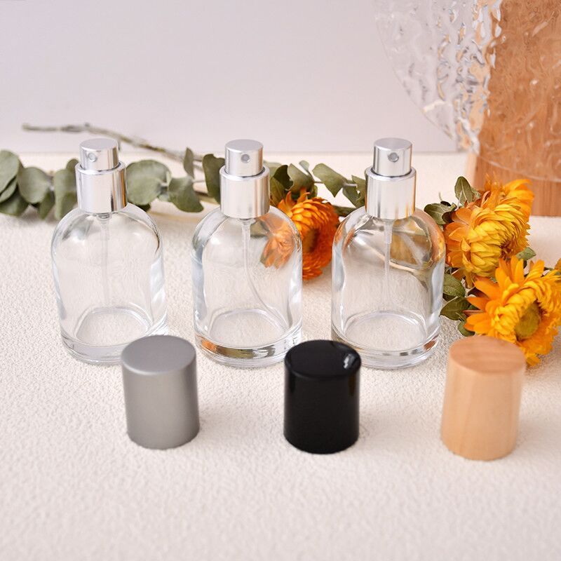 Wholesale Custom Unique Square 30 50 ml 30ml 50ml 100ml Luxury Empty Glass Spray Perfume Bottles Packaging Glass Bottle