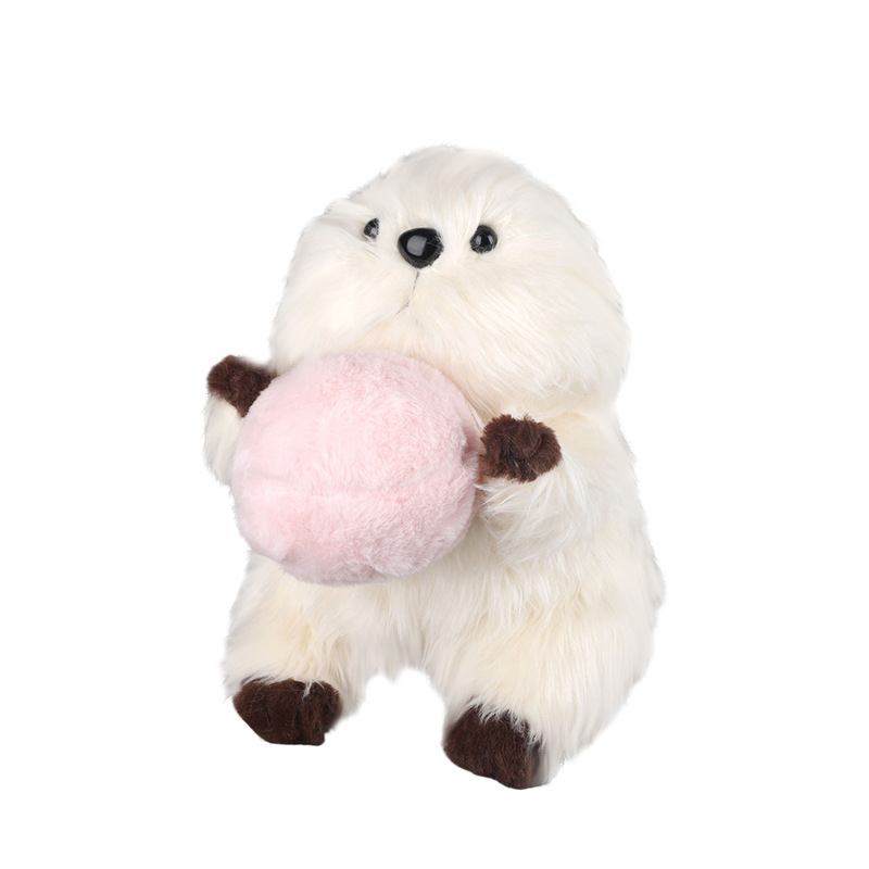 New cartoon sea otter doll peripheral plush toys cream candy beans small sea otter dolls