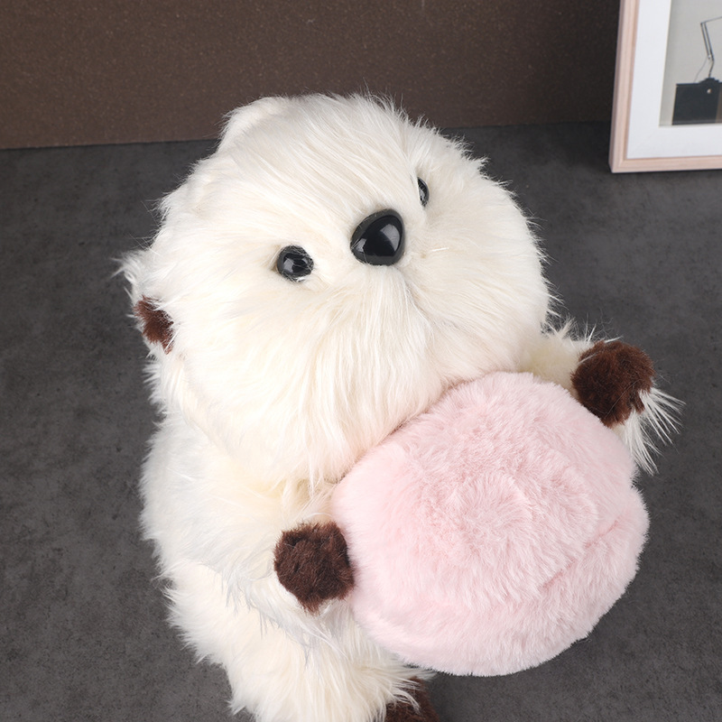 New cartoon sea otter doll peripheral plush toys cream candy beans small sea otter dolls