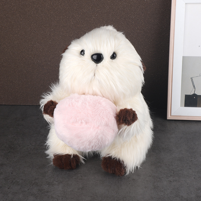 New cartoon sea otter doll peripheral plush toys cream candy beans small sea otter dolls