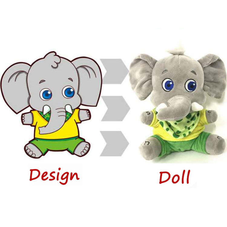 wholesale soft stuffed plush animal toys for sale Plush original figure corporate mascot plush dolls detachable clothes