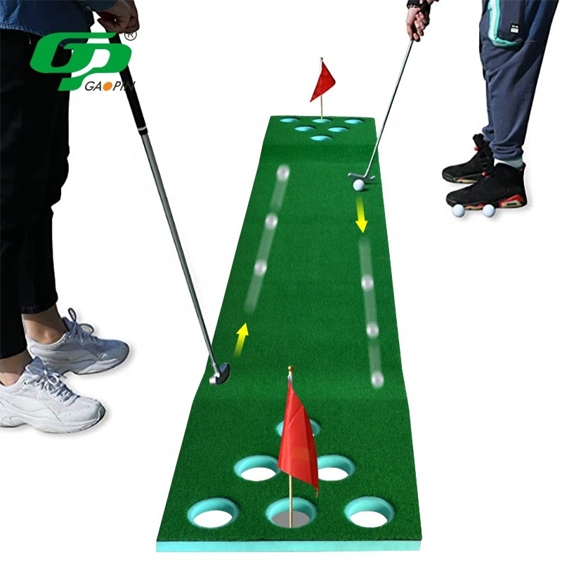 Newly Practice Portable Indoor Outdoor 12 Holes Golf Putting Mat Game Set Green Mini Golf Artificial Grass Putting Green Mat