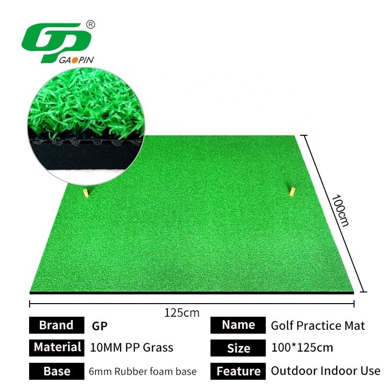 Factory Hot Sale Golf Training Mat for Practice Swing Indoor Outdoor 100X125CM Premium RealisticTurf Chipping Golf Mat