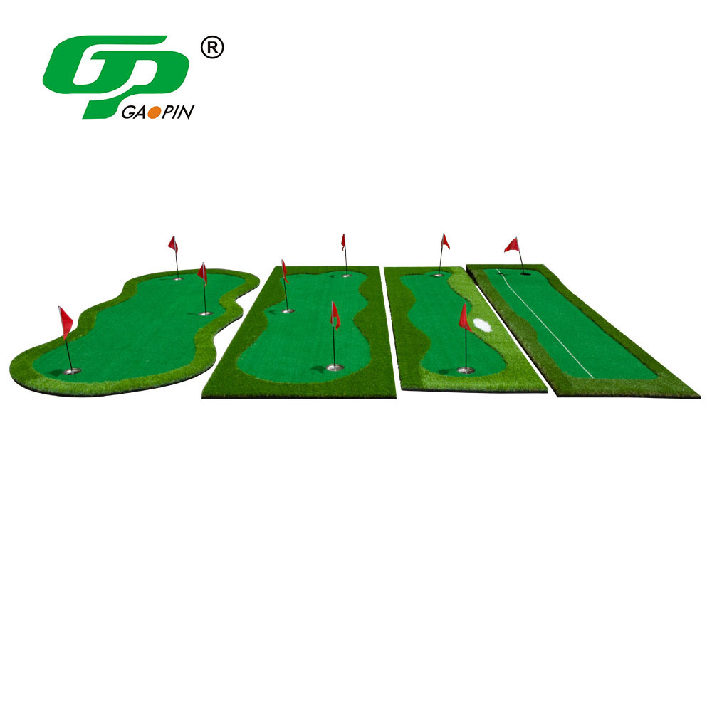 Factory Wholesale Custom Large Putting Green Mat Mini Golf Course Artificial Grass Golf Putting Mat for Home Outdoor