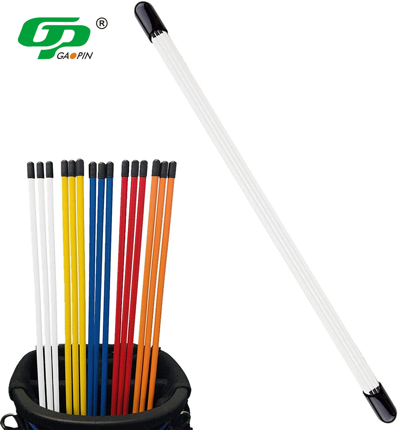 Wholesale 2pcs Per Set Golf Speed Golf Direction Indicator Stick Golf Swing Trainer Aid Practice Training Equipment