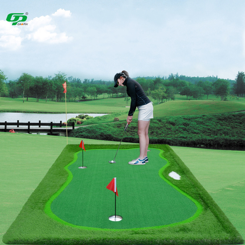 Factory Wholesale Custom Large Putting Green Mat Mini Golf Course Artificial Grass Golf Putting Mat for Home Outdoor