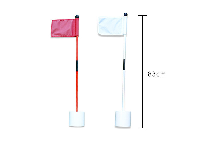 Factory Sale Fiberglass Portable 2-Section Design Golf Hole Cup And Flag Golf Pin Flags Hole Cup Set Putting Green Flag For Yard