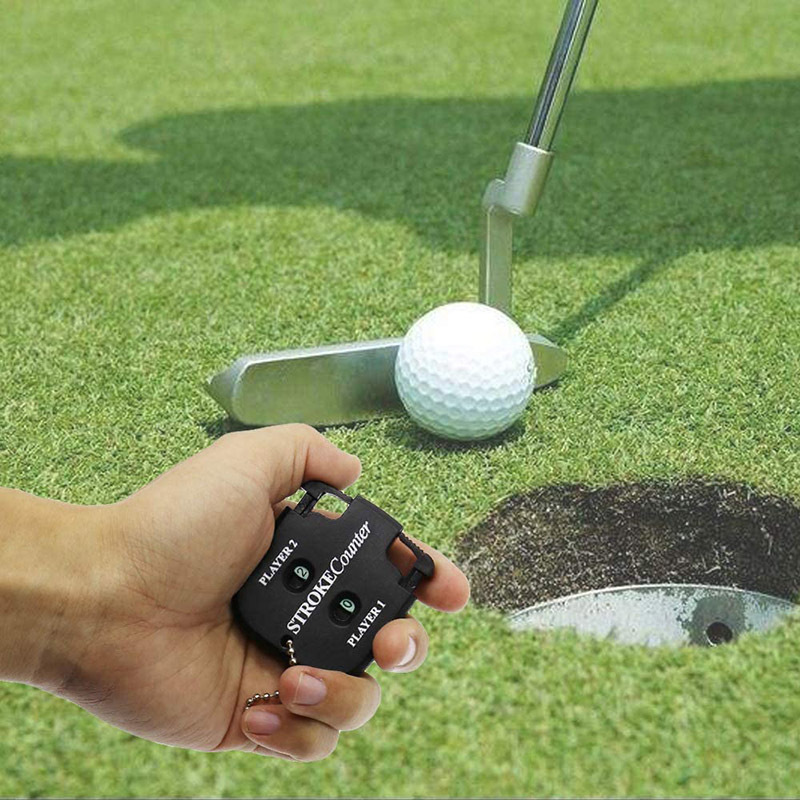 GP Golf Score Shot Stroke Counter Clicker with Dial Resetting Key Chain for Golf Game Scorekeeper Golf Score Counter