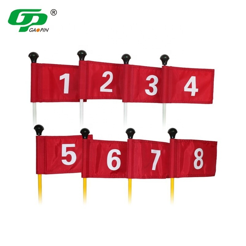 Custom Logo Backyard Practice Putting Green Mini Golf Flag Poles Hole Cup Set Golf Stick Hole Cup And Flag