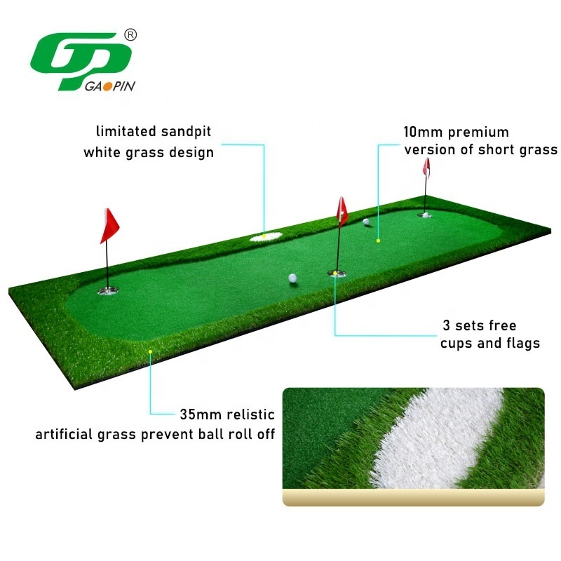 Professional Golf Practice Putting Green Mat Training Aid Mini Golf Artificial Grass Putting Green Mat For Outdoor Indoor Use