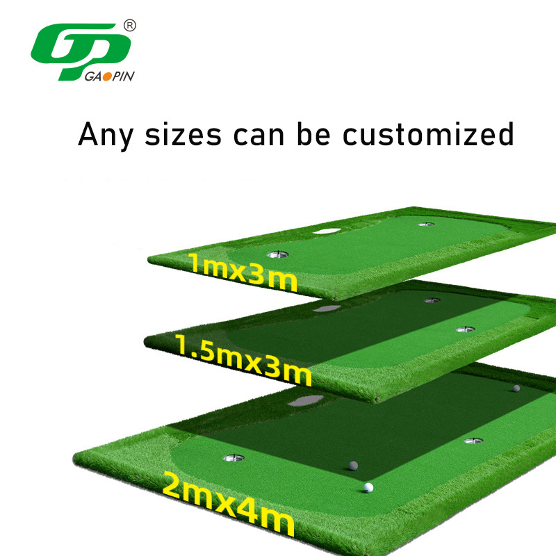 Factory Wholesale Custom Large Putting Green Mat Mini Golf Course Artificial Grass Golf Putting Mat for Home Outdoor