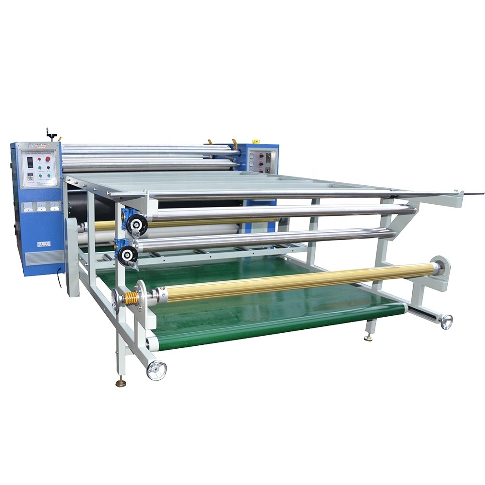 1900mm automatic oil drum rotary roll to roll fabric roller curtains dye sublimation heat press machine