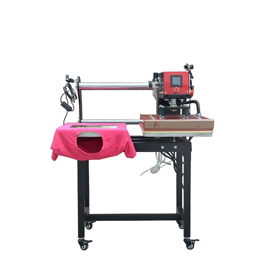 NO MOQ Laser Light Dual table Blank Pneumatic T-shirt Sublimation Auto Open Flatbed Printing Heat Press Machine