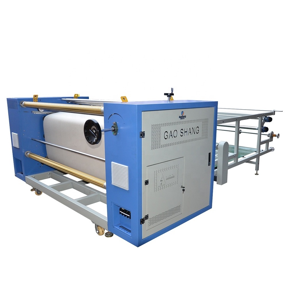 1900mm automatic oil drum rotary roll to roll fabric roller curtains dye sublimation heat press machine