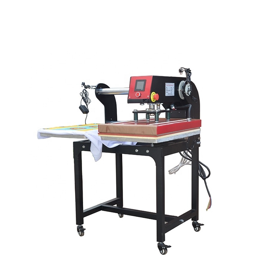 NO MOQ Laser Light Dual table Blank Pneumatic T-shirt Sublimation Auto Open Flatbed Printing Heat Press Machine