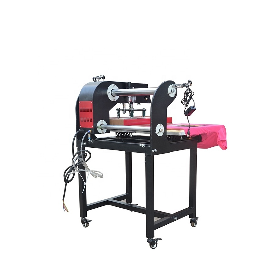 NO MOQ Laser Light Dual table Blank Pneumatic T-shirt Sublimation Auto Open Flatbed Printing Heat Press Machine