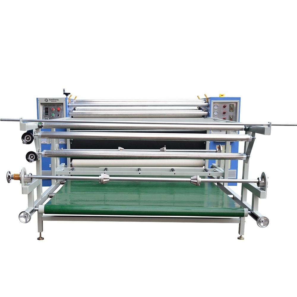 1900mm automatic oil drum rotary roll to roll fabric roller curtains dye sublimation heat press machine