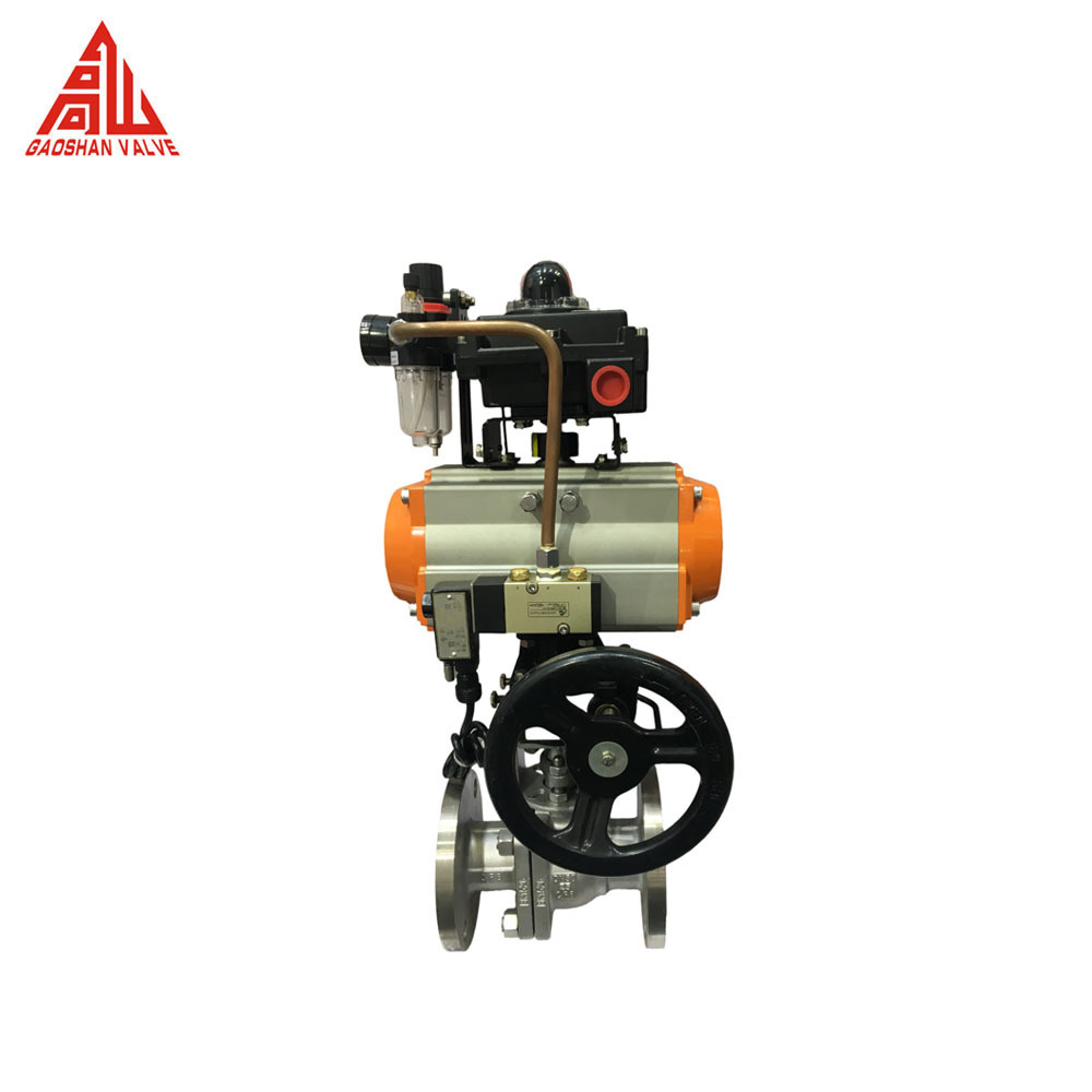 Float Ball Valve SS CF8 PN16 Ball Valve Pneumatic Actuator Stainless Steel Ball Valve DN80