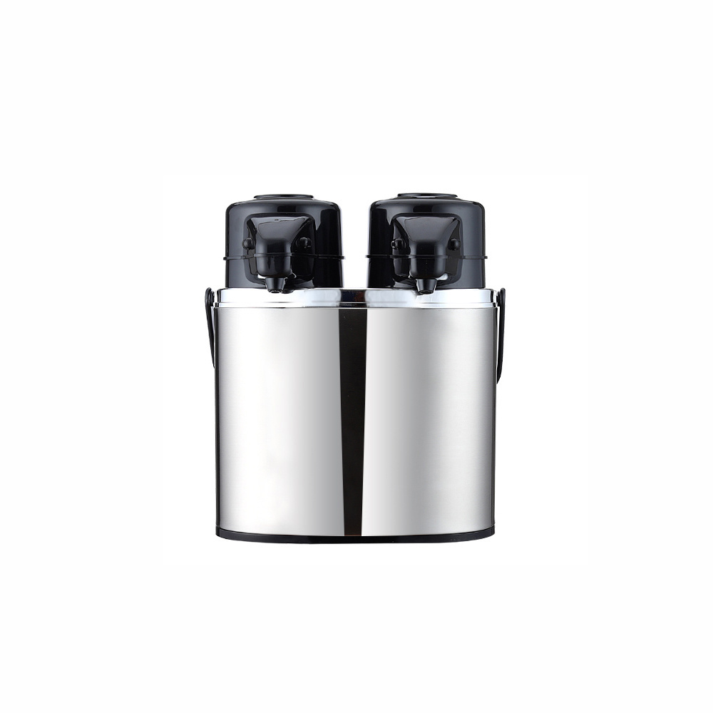 TWIN THERMAL FLASK PROMOTION Vacuum Water Thermos Hot Drinks Durable Airpot Flask