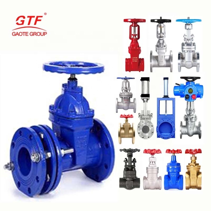 china gate valve manufacturer GAOTE 4 inch water valve DN100 mm PN16 compression flange ends gate valve for fluids