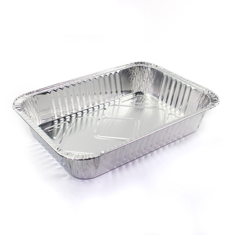 Hot and Cold Use Oblong Lasagnas Pan Take Out Disposable Aluminum Foil Containers with Lids