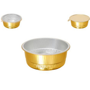 Disposable Cookware Aluminum Foil Pans Aluminum Foil Container With Carton Lid Outside aluminium tray