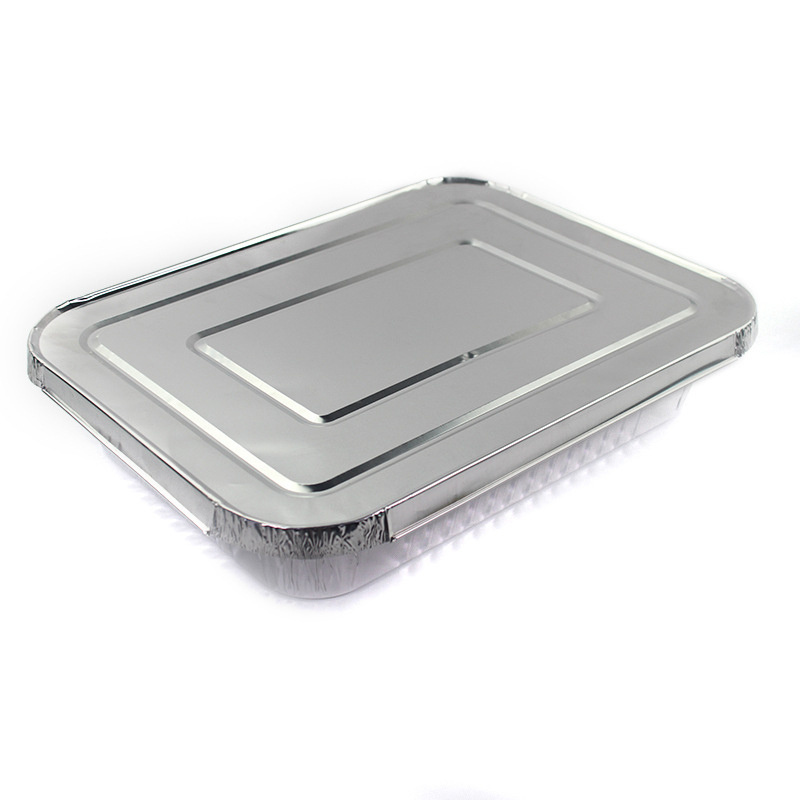 Hot and Cold Use Oblong Lasagnas Pan Take Out Disposable Aluminum Foil Containers with Lids