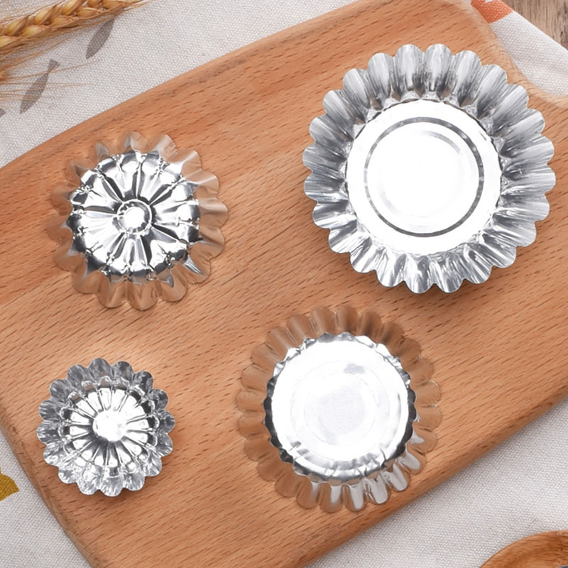 Round aluminum foil pie pans small sizes cup cake dinner dessert egg tart pans mini baking plates