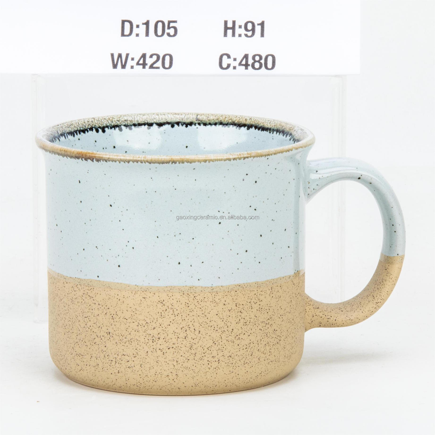 I love the mug! Ceramic Enamel Campfire Mug with Speckled Glaze/Stone Base/Reactive Glaze on the Edge